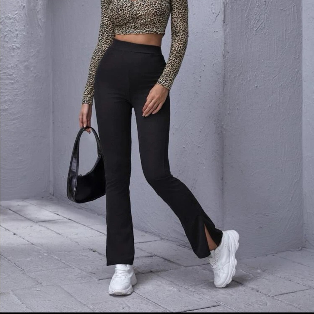 Basic Split Hem Pants